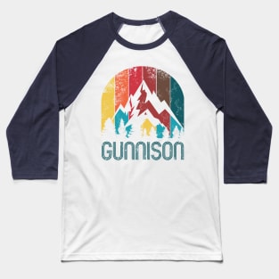 Retro City of Gunnison T Shirt for Men Women and Kids Baseball T-Shirt